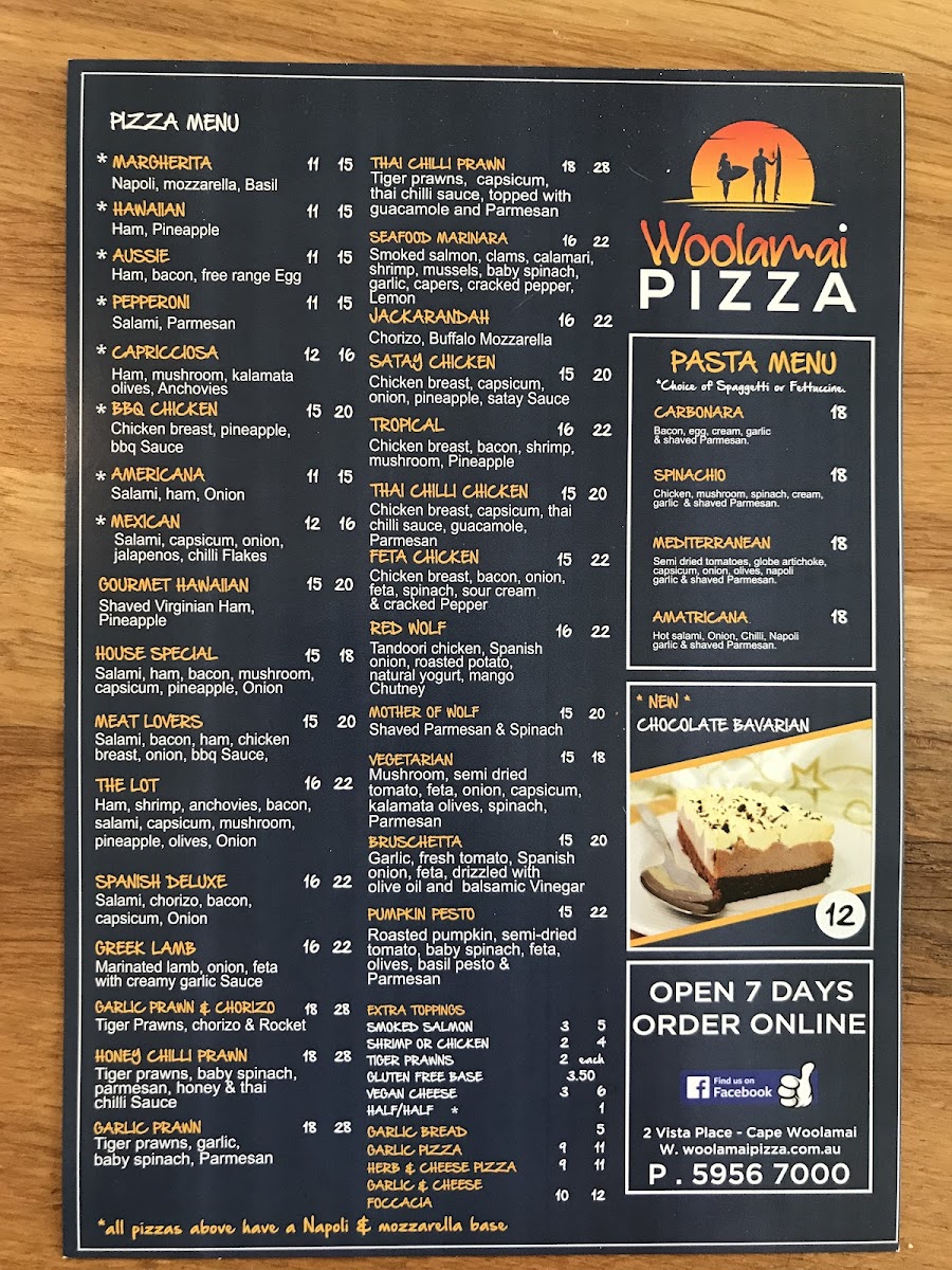 Menu Woolamai Pizza-1
